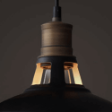 Suspension industrielle noire vintage - Aster