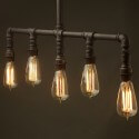 Lámpara de techo moderna 5 luces metalo marron - Maestro